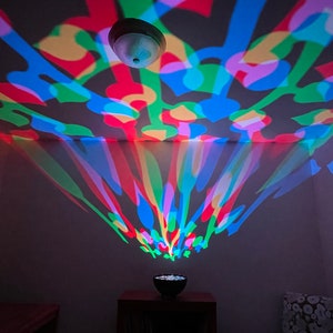 Color Bowls 12” - super bright color LED lighting, interchangeable patterns, shadow art lamps with made in USA quality!