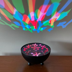 Color Bowls 8” - super bright color LED lighting, interchangeable patterns, shadow art lamps with made in USA quality!