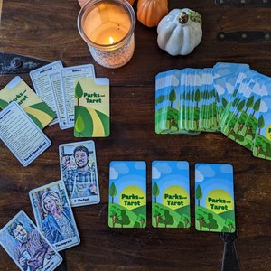 Parques y Tarot - Cartas de Tarot inspiradas en "Parks and Recreation" - Regalo para ella, para tu mejor amiga, regalo de bruja, consejo