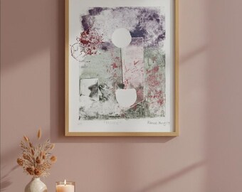 Eclipse Abstract Giclée Print | Warm Minimalist Art, Modern Wall Decor