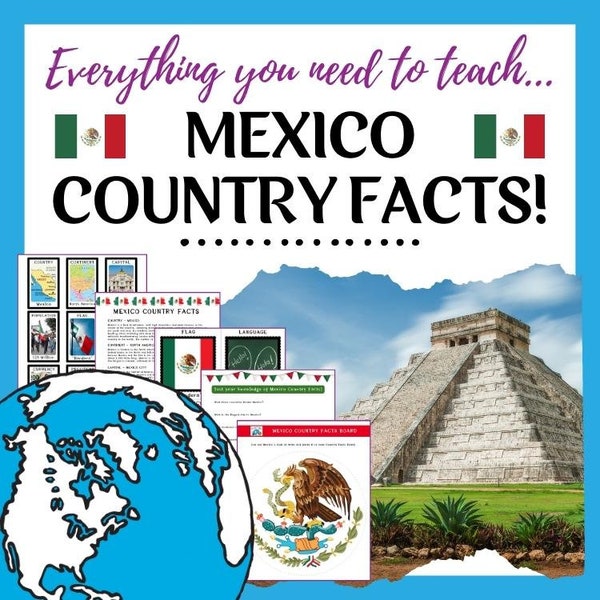 Mexico Unit Study /Mexico School Project / School Project / Homeschool Curriculum / Cultural Fair / Research Project / Research Project