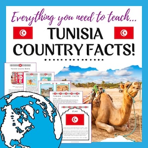 Tunesien Einheit Studium / Tunesien Schulprojekt / Schulprojekt / Homeschool Curriculum / Kulturmesse / Forschungsprojekt / Geographieprojekt