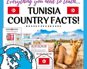 Tunisia Unit Study / Tunisia School Project / School Project / Homeschool Curriculum / Cultural Fair / Research Project / Geography Project