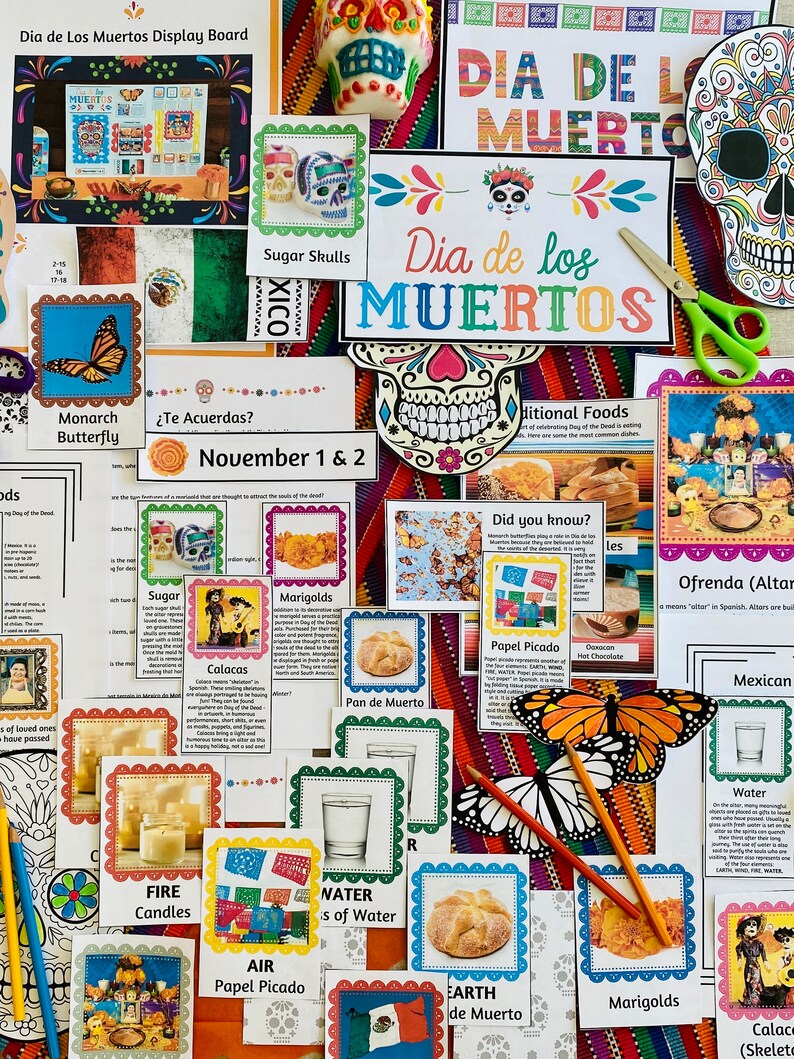 Dia De Los Muertos Unit Study Day of the Dead School Project Digital Download Homeschool Curriculum Mexico Unit Mexico Project image 5