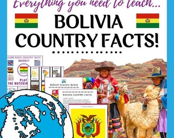 Bolivia Unit Study /Bolivia School Project / School Project / Homeschool Curriculum / Cultural Fair / Research Project / Geography Project