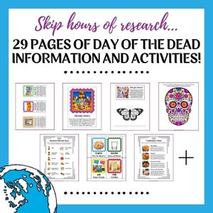 Dia De Los Muertos Unit Study Day of the Dead School Project Digital Download Homeschool Curriculum Mexico Unit Mexico Project image 3