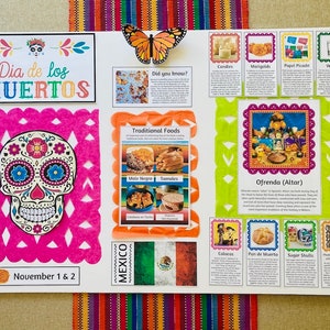 Dia De Los Muertos Unit Study Day of the Dead School Project Digital Download Homeschool Curriculum Mexico Unit Mexico Project image 10