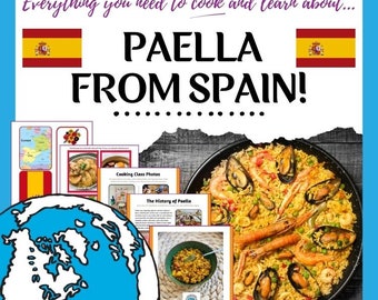 Paella Cooking Unit / Spain Unit Study / Spain Cooking / Spain Recipes / Catalan Recipes / Spanish Dishes / Spanish Cooking / Homeschool