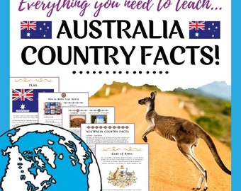 Australia Unit Study /Australia School Project / School Project /Homeschool Curriculum /Cultural Fair / Research Project / Geography Project