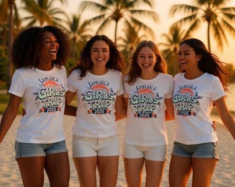 Girls trip vacation, custom personalized cruise party tees perfect for bachelorettes, girls’ trips & birthdays. Fast ship! Vacation T-shirt