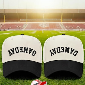 Sale Game Day Hat Upside Down Two Tone Hat for Game Day Football Snapback Gift for Football Fan Trucker Hat for Football Tailgate Unisex