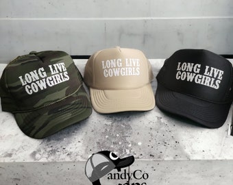 Es lebe die Cowgirls Trucker-Mütze Veuve Trucker-Mütze | Herbst-Cowboy-Trucker-Mütze | Poolhüte | Champagnerhut | Strandhut | | Geschenke für Sie