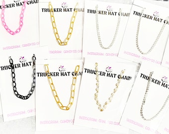 Cadena para gorra de camionero, venta al por mayor, corazón, estrella, esmalte, diamantes de imitación, corazón ovalado, estrella, venta al por mayor