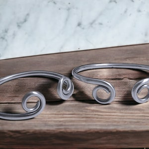 Hand forged curled antique Ends hands Silver West Indian Bangles Silver Cuff Bracelets Handmade  Caribbean Thick West Indies Bangles African