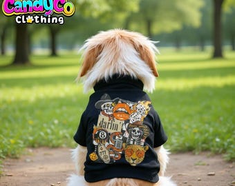 Dog Shirt, Custom Dog Shirt with Name or Logo, Funny Shirt Name Dog Lovers Gift dog mom furbaby Punk rock cowboy western collage