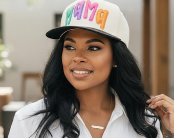 Mama Trucker Hat | Colorful Mama Hat | Mother’s Day Gift for Mom | Trendy Two Tone Snapback | Premium Screen Print Hat | Same Day Shipping