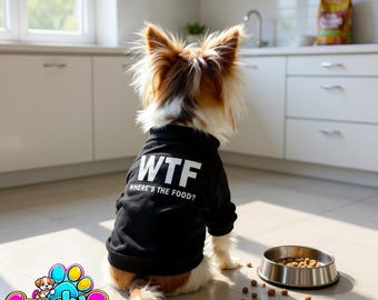 Personalized Dog Shirt, Custom Dog Shirt with Name or Logo, Funny Shirt Name Dog Lovers Gift wheres the food im the favority dog mom furbaby