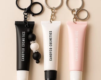 Lipgloss Keychain, Bag charm, Birthday Gift for Her, Graduation, Ballerina Girl Friends, Lip Balm, Party Favors. Lip Balm Included oil shea