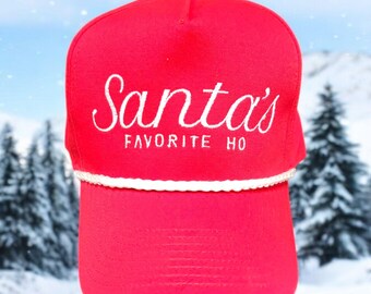 Gorra de Papá Noel con la azada favorita Gorra de dos tonos al revés para Navidad Gorra de camionero unisex Regalo para fiesta