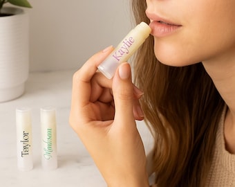 Personalized BRIDE SQUAD TRIBE Lip Balms for a Bachelorette Party, Bridal Shower Wedding moisturizer custom name balm favor