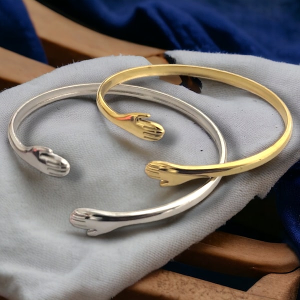 Gold  silver hand ends West Indian Bangles Silver Cuff Bracelets Handmade Bangles Caribbean Thick West Indies Bangles African stack