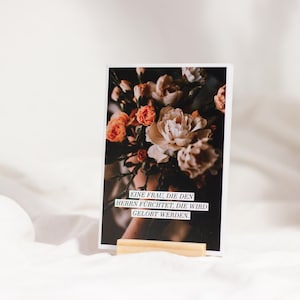 Tarjeta plegable A6 "Una mujer que teme al Señor"