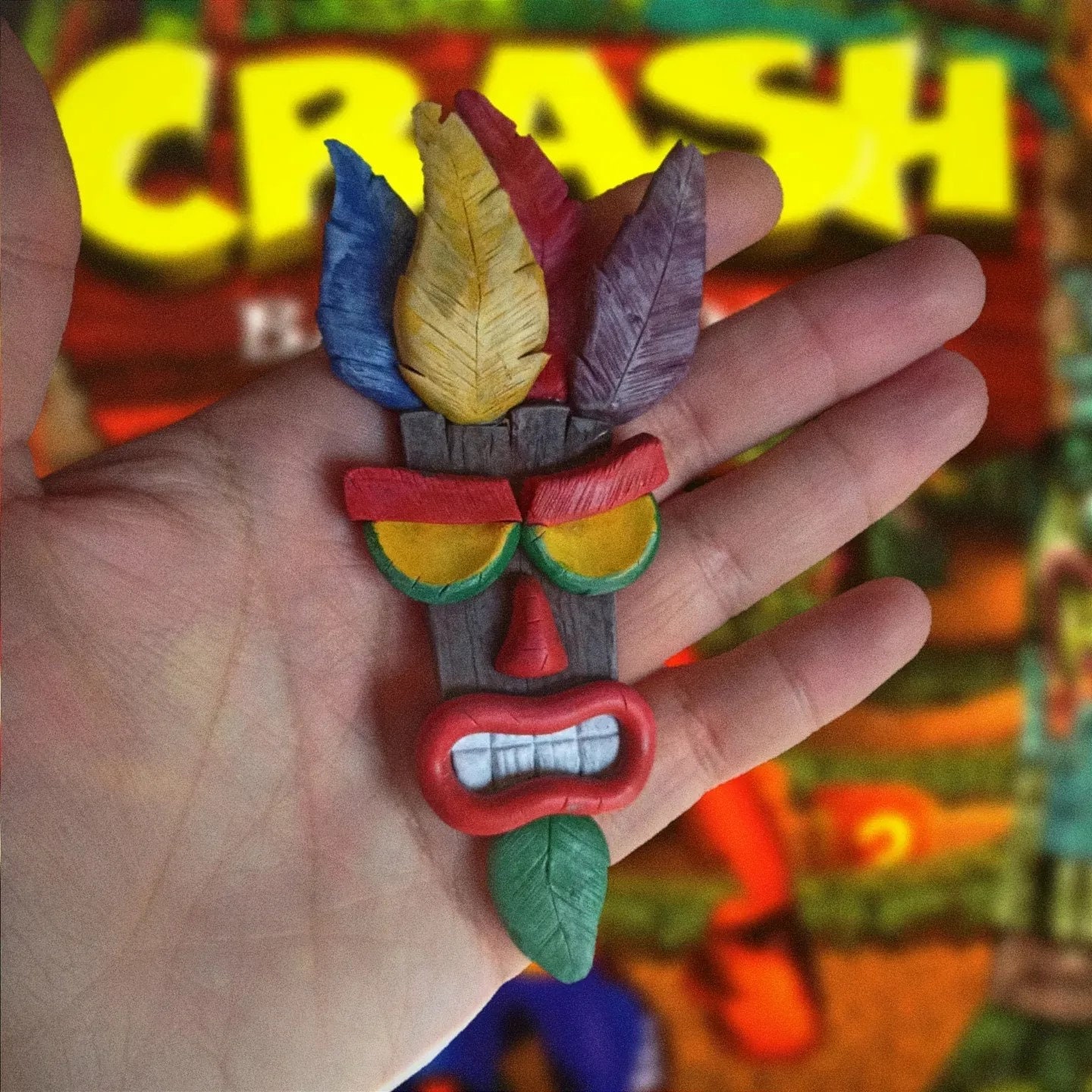 Crash Bandicoot Unofficial Aku Aku Magnet -  Hong Kong