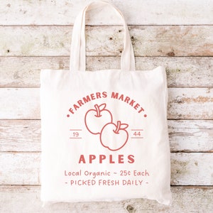 Its Fall Yall Fall Apples Tote Bag Aesthetic | Structured Tote Bag Support Farmers Farm Fresh