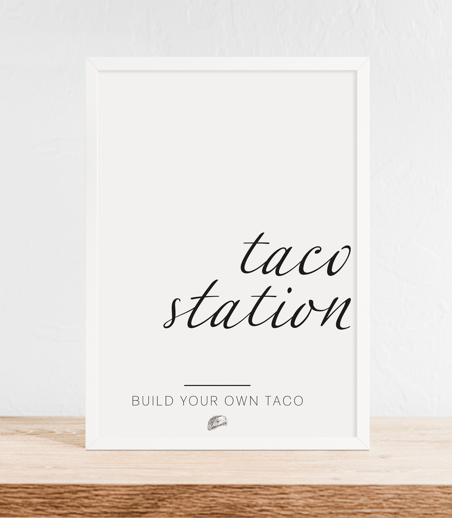Taco Station Printable Taco Bar Sign Taco Bar Printable - Etsy
