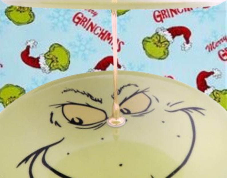 How the Grinch Stole Christmas Two Tier Serving Plate Set 8 & 10green