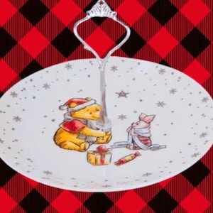 Winnie Puuh und Ferkel Weihnachten Servierplatte Disney China Geschirr Tablett Party Servierplatte Buffet Geschirr