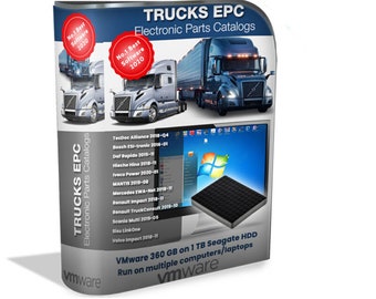 All-in-one Trucks EPC (Vmware) with 1 TB Hard Drive. Size is 370 GB