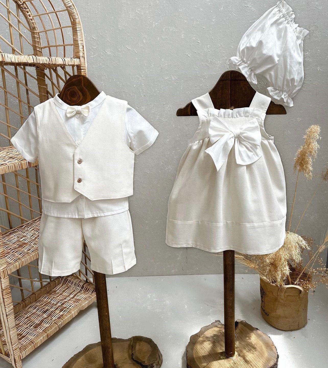 Twin Baptism Outfit Etsy