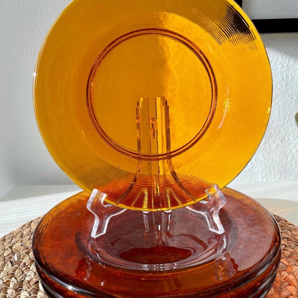 Amber Glass Plates Etsy