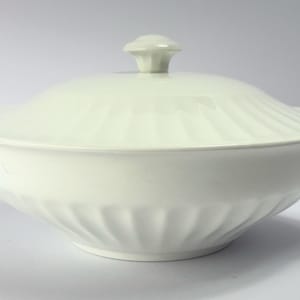 Vintage J&G Meakin Round Covered Vegetable Dish - Classic White English Ironstone