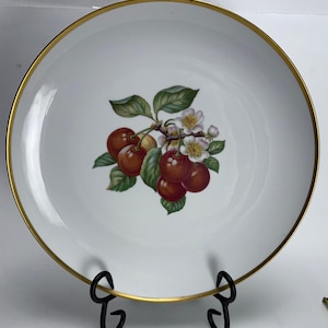 Vintage Hutschenreuther Cherry Blossom Chop Plate - Bavarian Porcelain Elegance