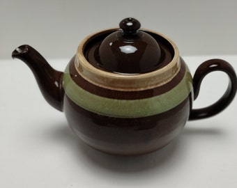 Alcock Lindley Bloore ALB Brown Striped Teapot