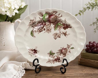 Vintage Johnson Brothers Harvest Time Fall 12” Oval Serving Platter England