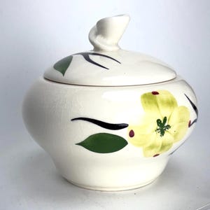 Vintage Joni Dixie Dogwood Sugar Bowl and Lid