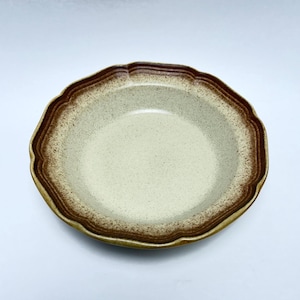 Vintage Mikasa Whole Wheat E8000i Rimmed Soup Bowl Mid Century Ceramic Elegance