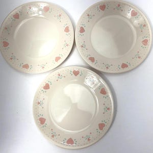 Vintage Corelle “Forever Yours” pattern 6.75 inch side plate set of 3