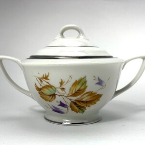 Vintage Royal Jackson ROJ1 elegant sugar bowl with lid and handles