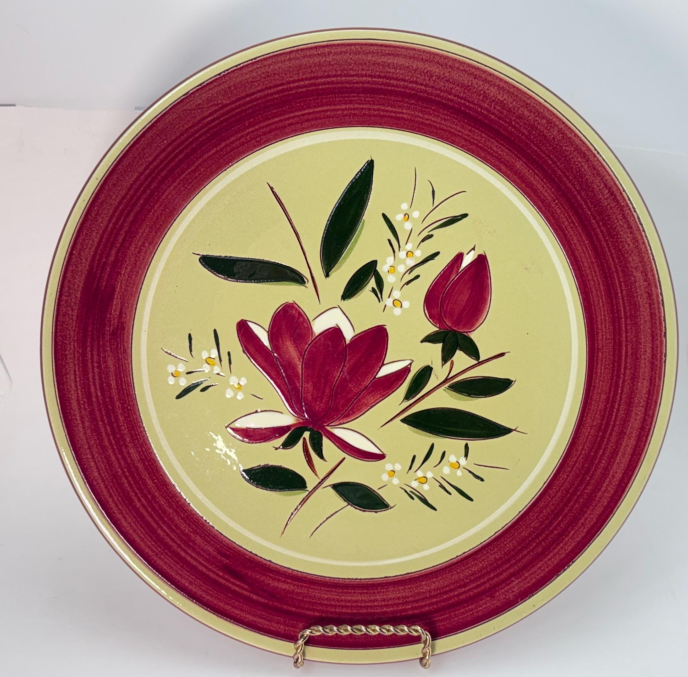 テラコッタ　手彫り　ハンドペイント　飾り皿　サイン入り　草花 テラコッタ 手彫り ハンドペイント 飾り皿 サイン入り 草花 Amazon