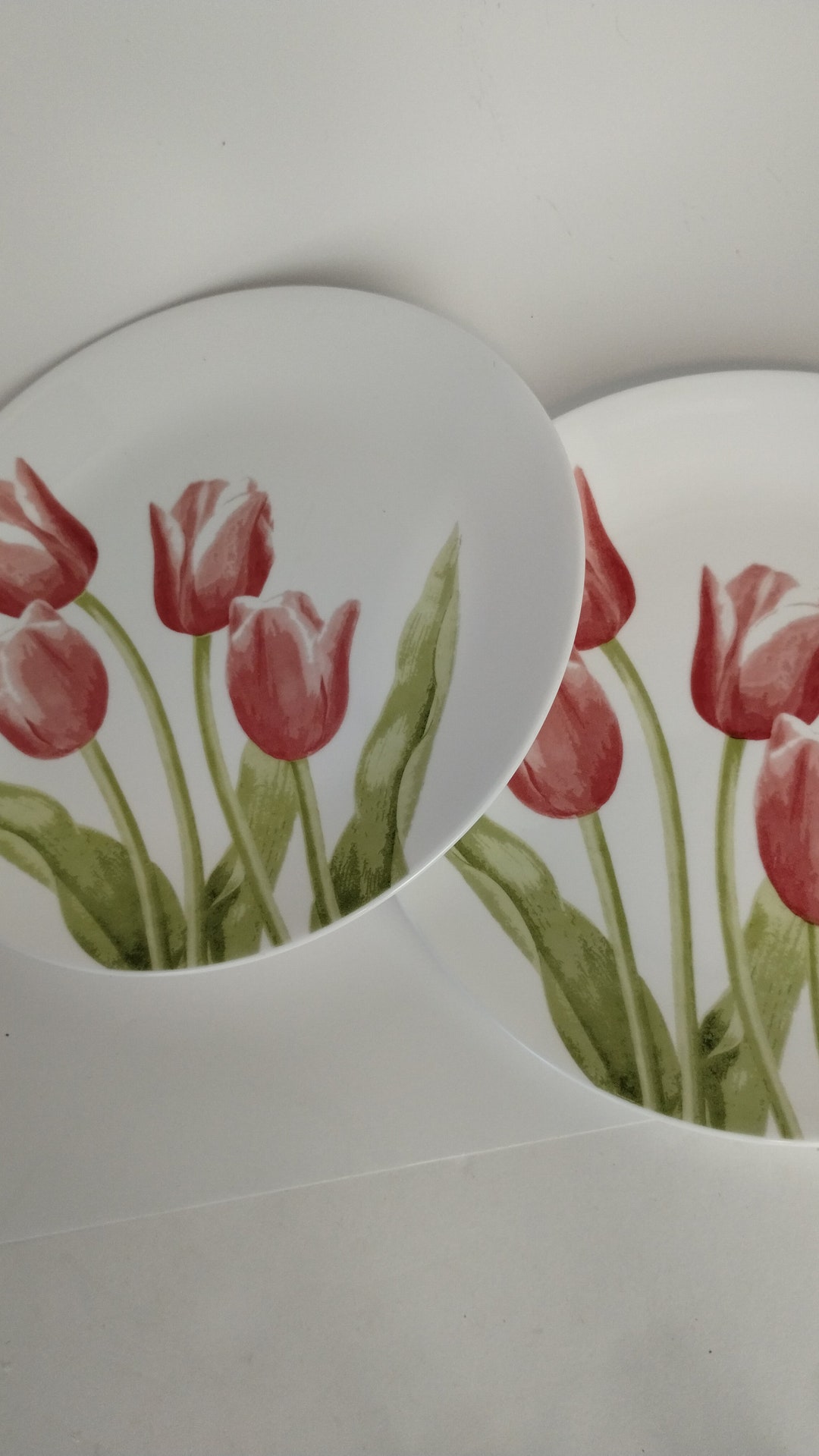 Corelle Tulip Bouquet Set of 5 Dinner Plates 10.25 Etsy