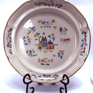 International Tableworks Heartland pattern 12” Round Chop plate serving platter