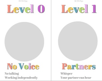 Classroom Volume Level Signs for LED Lights (Digital Download) - No Lights Included