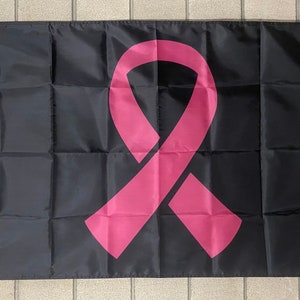 Bandera de concientización sobre el cáncer de mama ENVÍO GRATIS Rosa Save The Tatas Fight To Survive Support Moms Cure Cancer Sucks Chemo Sign Poster Usa 3x5' Single