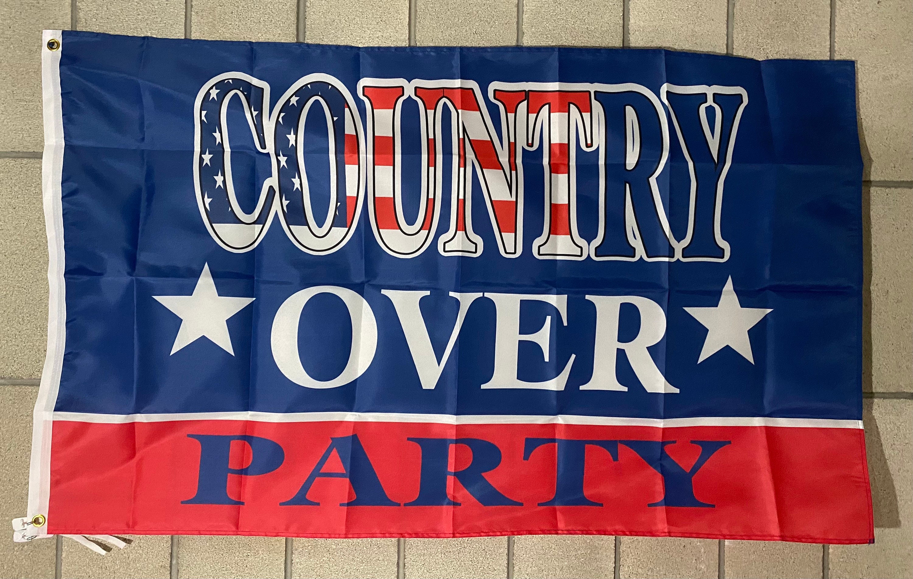 Libral Signs Country Over Party Flag FREE SHIP God Freedom 2024 Save America ...