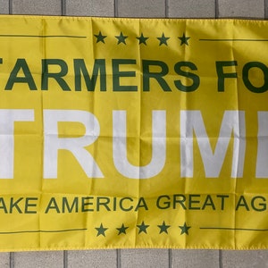 Bandera de Donald Trump BARCO GRATIS Agricultores para el presidente Trump Agrícola Salvar a América Armas republicanas Libs Suck Sign Poster Usa 3x5' Single