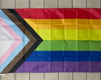 Transgender LGBTQ+ Pride Flag FREE SHIP Pronouns Trans Rights Human Rights Identify Support Black Rights America Sign Poster Usa 3x5' Single